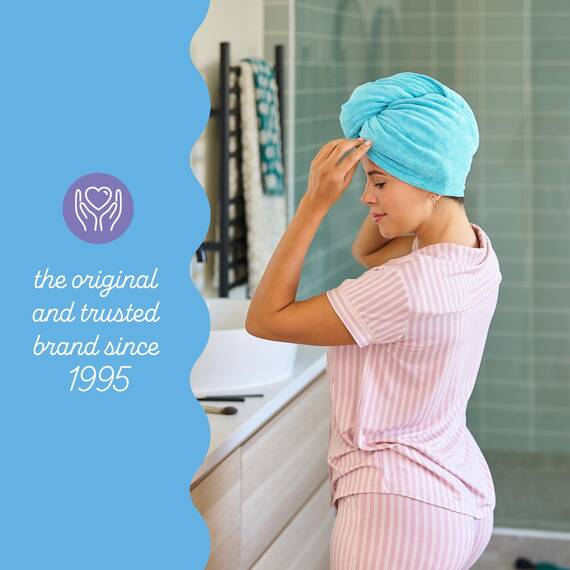 Turbie Twist Microfiber Hair Towel (2 Pack) Light Aqua - Dark Aqua by Turbie Twist