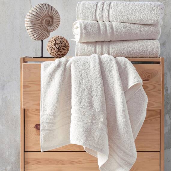 Hammam Linen Badetücher aus 100% Baumwolle, weich und saugfähig, Premium-Qualität (Meersalz, Badetücher, 4 Stück)