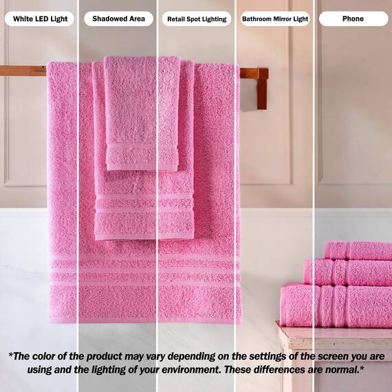 Hawmam Linen Handtücher, türkische Baumwolle, Premium-Qualität, weich und saugfähig, kleine Handtücher für Badezimmer, Rosa, 4 Stück
