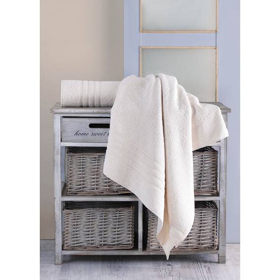 Hawmam Linen Jumbo-Badetücher, 2 Stück, weich und saugfähig, hochwertige Handtücher aus 100% Baumwolle (Meersalz, Badetuch)