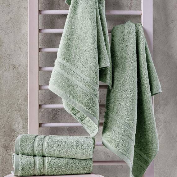 Hammam Linen Hellgrüne Handtücher 4er Pack – 16 x 30 türkische Baumwolle Premium Qualität Weiche und saugfähige kleine Handtücher für Badezimmer