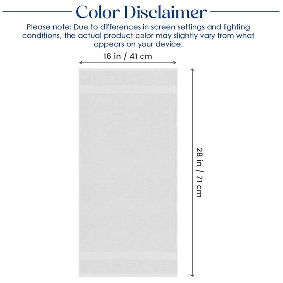 Dan River 6er-Pack Premium-Handtücher (40,6 x 71,1 cm) – 100% Baumwolle, ultraweich, leicht, sehr saugfähige Handtücher für Badezimmer, Spa, Fitnessstudio, Salon, Hotel und Reisen – 550 g/m² – Weiß
