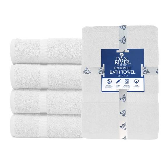 DAN RIVER Badetuch aus 100 % Baumwolle, weich, groß, Badetuch, sehr saugfähig, für den täglichen Gebrauch, ideal für Pool, Zuhause, Fitnessstudio, Spa, Hotel, Badetuch-Set 68.6 x 137.2 cm, 600 g/m²