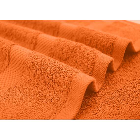 DAN RIVER Badetücher, 68 x 137 cm, 100 % Baumwolle, größer und leichter, schneller trocknend, super weich und saugfähig, ideales Badetuch-Set für den täglichen Gebrauch, Orange, 4 Stück