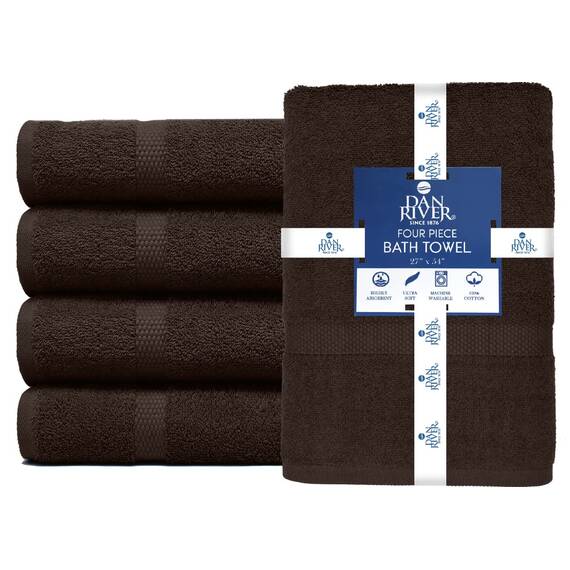 DAN RIVER Badetuch aus 100 % Baumwolle, weich, groß, Badetuch, sehr saugfähig, für den täglichen Gebrauch, ideal für Pool, Zuhause, Fitnessstudio, Spa, Hotel, Badetuch-Set 68.6x137.2 cm, 600 g/m²