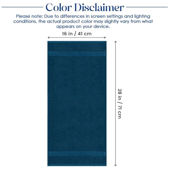 Dan River 6er-Pack Premium-Handtücher (40,6 x 71,1 cm) – 100% Baumwolle, ultraweich, leicht, sehr saugfähige Handtücher für Badezimmer, Spa, Fitnessstudio, Salon, Hotel und Reisen – 550 g/m²