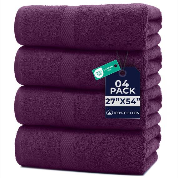 DAN RIVER Badetuch aus 100 % Baumwolle, weich, groß, Badetuch, sehr saugfähig, für den täglichen Gebrauch, ideal für Pool, Zuhause, Fitnessstudio, Spa, Hotel, Badetuch-Set 68.6 x 137.2 cm, 600 g/m²