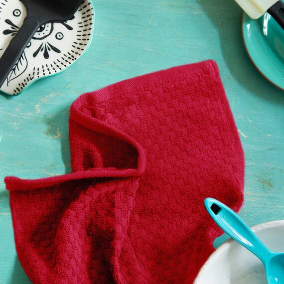 Cotton Craft Küchentücher, Frottee-Handtücher, 100% Baumwolle, Waffelgewebe, weich, saugfähig, schnell trocknend, fusselarm, wiederverwendbar, für Speisekammer, Bar, Reinigungstuch, 40,6 x 71,1 cm