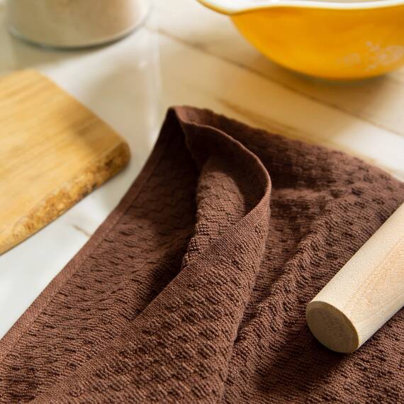 COTTON CRAFT Küchentücher, Frottee-Handtücher, 100 % Baumwolle, Waffelgewebe, weich, saugfähig, schnell trocknend, fusselarm, wiederverwendbar, für Speisekammer, Bar, Reinigungstuch, 40,6 x 71,1 cm