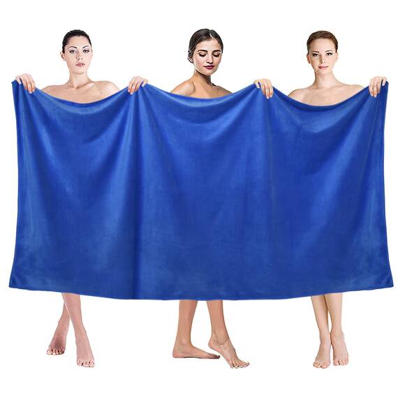 Jml Mikrofaser-Badetücher, 2 Stück, 101,6 x 203,2 cm, übergroß, weich, super saugfähig und schnell trocknend, Größe Extra Large, Badetuch für Sport, Strand, Fitness, Yoga, dunkelblau