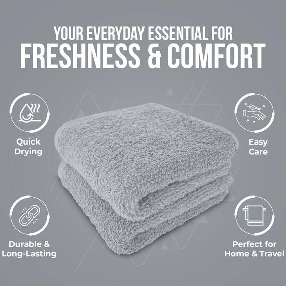 Dan River Waschlappen aus 100% Baumwolle, Premium-Qualität, für Gesicht und Körper, schnell trocknend, essentielle Handtücher für Badezimmer, Hand, Küche und Reinigung, Baby-Waschlappen, 30,5 x 30,5