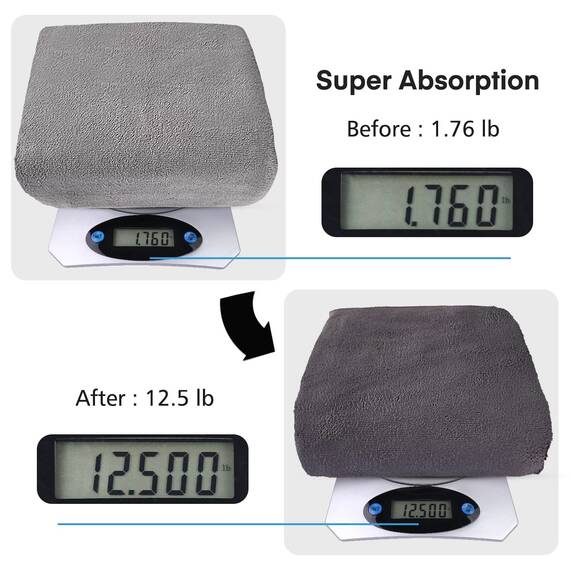 Jml Mikrofaser-Badetücher, 2 Stück, 101,6 x 203,2 cm, übergroß, weich, super saugfähig und schnell trocknend, Größe Extra Large, Badetuch für Sport, Strand, Fitness, Yoga, dunkelblau