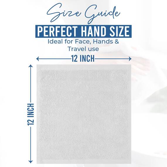 Dan River Waschlappen – 12 Stück, 30,5 x 30,5 cm, 400 g/m², weiß, 100% Baumwolle, weiche und sehr saugfähige Waschlappen für Gesicht und Körper, perfekt für Badezimmer, Make-up-Entfernung und den