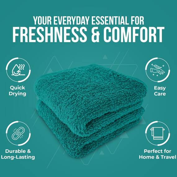 Dan River Waschlappen aus 100% Baumwolle, Premium-Qualität, für Gesicht und Körper, schnell trocknend, essentielle Handtücher für Badezimmer, Hand, Küche und Reinigung, Baby-Waschlappen, 30,5 x 30,5