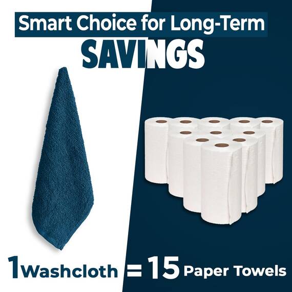Dan River Waschlappen aus 100% Baumwolle, Premium-Qualität, für Gesicht und Körper, schnell trocknend, essentielle Handtücher für Badezimmer, Hand, Küche und Reinigung, Baby-Waschlappen, 30,5 x 30,5