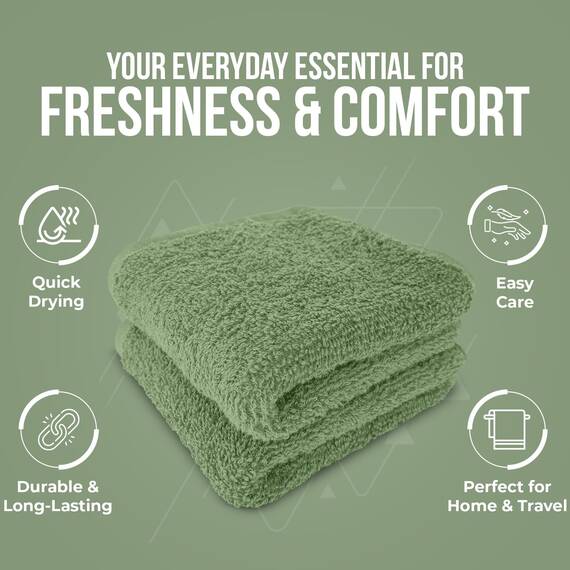 Dan River Waschlappen aus 100% Baumwolle, Premium-Qualität, für Gesicht und Körper, schnell trocknend, essentielle Handtücher für Badezimmer, Hand, Küche und Reinigung, Baby-Waschlappen, 30,5 x 30,5