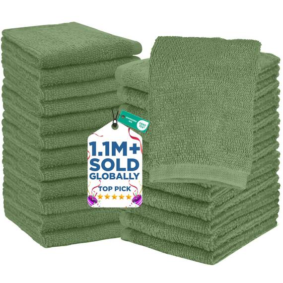 Dan River Waschlappen aus 100% Baumwolle, Premium-Qualität, für Gesicht und Körper, schnell trocknend, essentielle Handtücher für Badezimmer, Hand, Küche und Reinigung, Baby-Waschlappen, 30,5 x 30,5