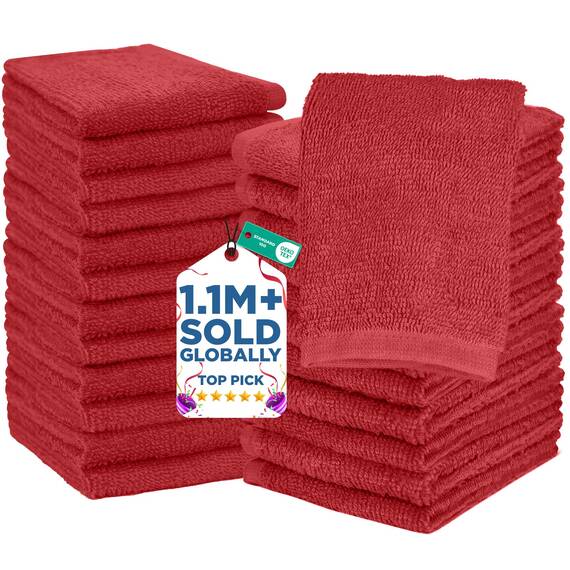 Dan River Waschlappen aus 100% Baumwolle, Premium-Qualität, für Gesicht und Körper, schnell trocknend, essentielle Handtücher für Badezimmer, Hand, Küche und Reinigung, Baby-Waschlappen, 30,5 x 30,5