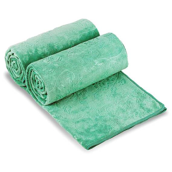 Jml Mikrofaser-Badetücher, 2 Stück, 101,6 x 203,2 cm, übergroß, weich, super saugfähig und schnell trocknend, großes Badetuch für Sport, Strand, Fitness, Yoga, grün