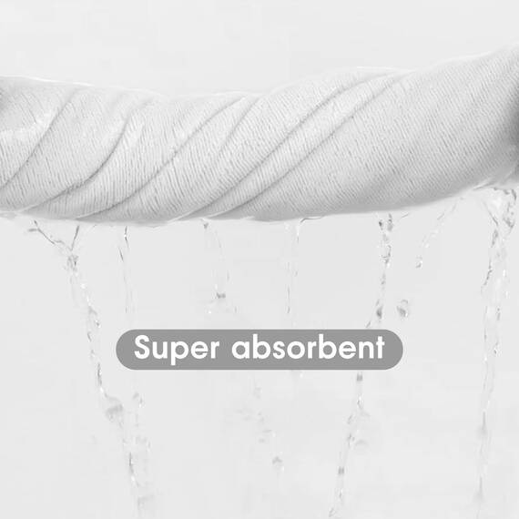 Jml Badetuch, Mikrofaser-Badetücher-Set, 6 Stück (76,2 x 152,4 cm) – Größe Large, weich, extra saugfähig, schnell trocknend als Haarwickel, Fitness, Sport, Yoga, weiß