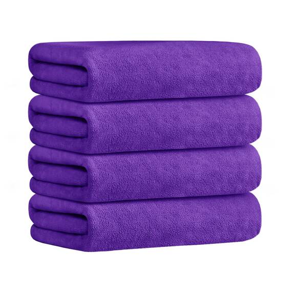 JML Badetuch, Mikrofaser-Badetücher-Set, 4 Stück (76,2 x 152,4 cm) – große Größe, extra saugfähig, schnell trocknend, vielseitig einsetzbar als Badetuch, Fitness-Handtuch, Sporthandtuch,