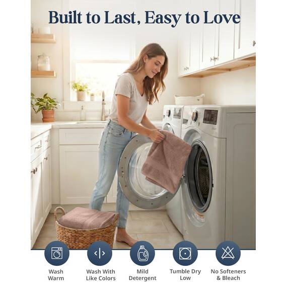 LANE LINEN Luxus-Badetücher-Set aus 100% merzerisierter Baumwolle, Ringgesponnen-Technologie, 2 Badetücher, 2 Waschlappen, 2 Handtücher, geeignet für alle Hauttypen, einschließlich empfindlicher Haut