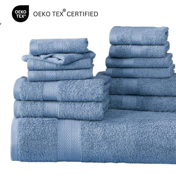 LANE LINEN Baumwolle Badetücher für Badezimmer Set,18 PC Badezimmer Handtücher Set,4 Badezimmer Handtuch Set, 6 Handtücher für Badezimmer, weiche türkische Handtuch-Sets für Badezimmer,Allure