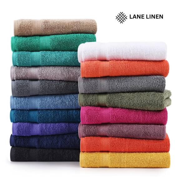 LANE LINEN Baumwolle Badetücher für Badezimmer Set-18 PC Badezimmer Handtücher Set-4 Badezimmer Handtuch Set, 6 Handtücher für Badezimmer, Weiche Türkische Handtuch-Sets für Badezimmer,Blaugrün