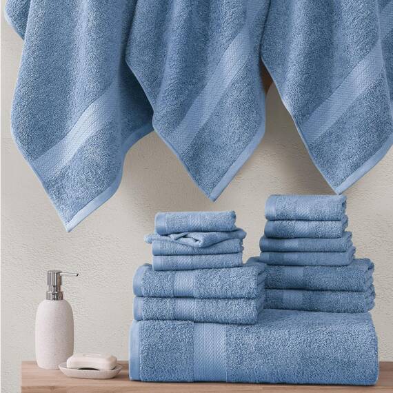 LANE LINEN Baumwolle Badetücher für Badezimmer Set,18 PC Badezimmer Handtücher Set,4 Badezimmer Handtuch Set, 6 Handtücher für Badezimmer, weiche türkische Handtuch-Sets für Badezimmer,Allure
