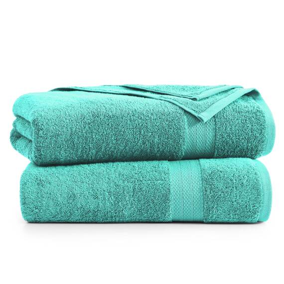 LANE LINEN Badetücher aus 100 % reiner Baumwolle, extra große Badetücher, schnell trocknend, glatt, langlebig und sehr saugfähig, übergroßes Handtuch-Set, hält gut nach mehreren Wäschen – Blaugrün