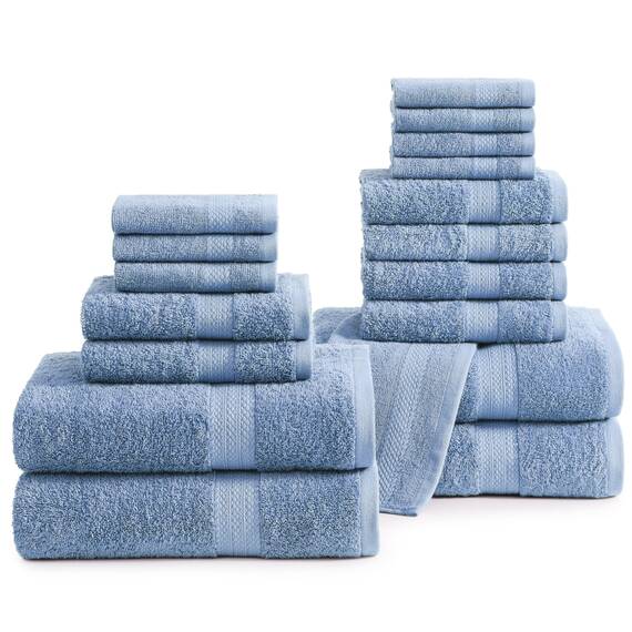LANE LINEN Baumwolle Badetücher für Badezimmer Set,18 PC Badezimmer Handtücher Set,4 Badezimmer Handtuch Set, 6 Handtücher für Badezimmer, weiche türkische Handtuch-Sets für Badezimmer,Allure