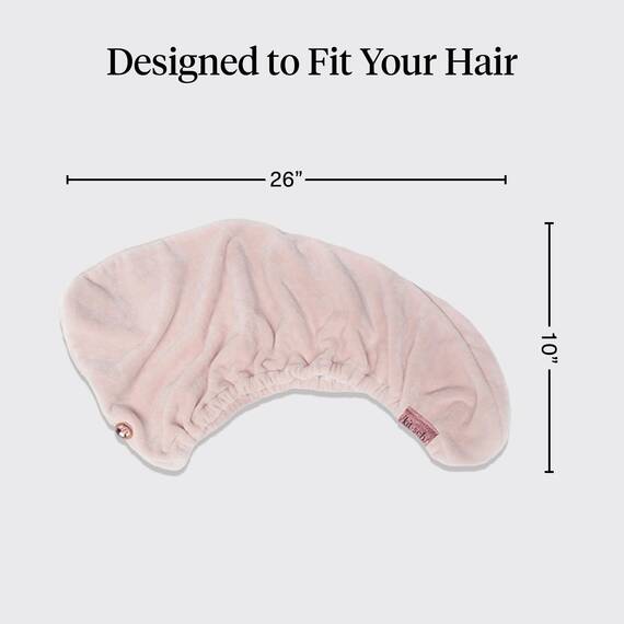 Kitsch Mikrofaser Haarhandtuch für Damen – Ultra saugfähiger Haarturban zum schnellen Trocknen von nassem, lockigem, langem oder kurzem Haar – Anti-Frizz Haarwickel – Rosa