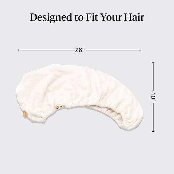 Kitsch Mikrofaser-Haarhandtuch – schnell trocknende lockige Haarwickel für Frauen nasses Haar,Mikrofaser-Handtuch für Haare,Haartücher für Frauen,Haarturban für nasses Haar (Elfenbein)