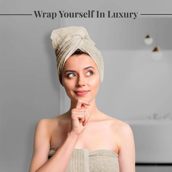 Tens Towels Große Badetücher, Badehandtücher, 100% Baumwolle, 76,2 x 152,4 cm, extra große Badetücher, Leichter, schneller zu trocknen, super saugfähig, perfekte Badetücher (4 Stück, Beige)