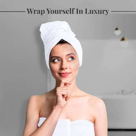 Tens Towels Extra große Badetücher, 89 x 178 cm, 100% Baumwolle, größeres und leichteres Gewicht, schnelles trocknen, super weich und saugfähig, übergroße Badetücher, 2 Stück, Weiß