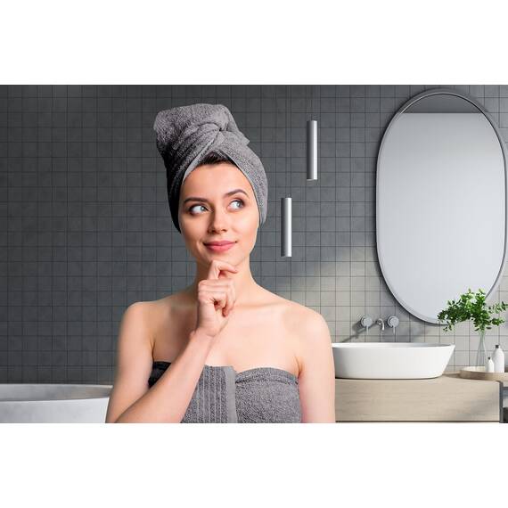 Tens Towels Große Badetücher, 100% Baumwolle, 76,2 x 152,4 cm, extra große geringes Gewicht und super saugfähig, schnell trocknend, perfekte Badtücher für den täglichen Gebrauch (4 Stück) (dunkelgrau)