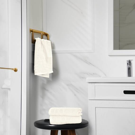 Tens Towels 6 Stück Handtücher, 100 % Baumwolle, leichteres Gewicht, schnell trocknend, 40,6 x 71,1 cm, super weich und saugfähig, perfekt für Bad und Küche, cremefarben