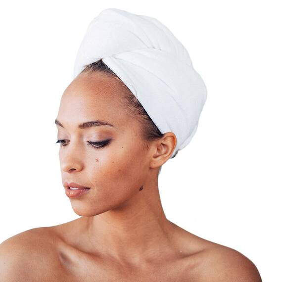 Kitsch Mikrofaser-Haarhandtuch – schnell trocknende lockige Haarwickel für Frauen nasses Haar,Mikrofaser-Handtuch für Haare,Haartrocknungstuch,Haartücher für Frauen,Haarturban für nasses Haar (weiß)