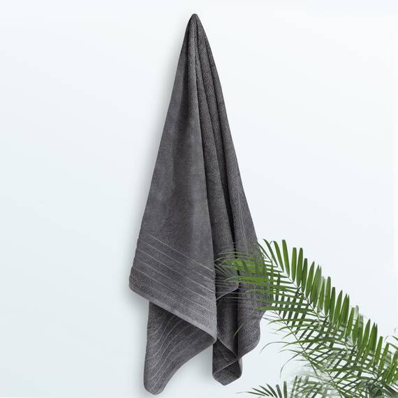 Tens Towels Jumbo-Badetuch, 100% Baumwolle, super weich und saugfähig, perfekt zum Einwickeln, 100% Baumwolle, 101,6 x 203,2 cm, Dunkelgrau, 1 Stück