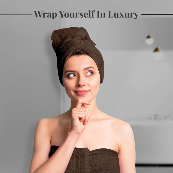 Tens Towels Extra große Badetücher, 76,2 x 152,4 cm, 100 % Baumwolle, größeres und leichteres Gewicht, schnelles trocknen, super weich und saugfähig, perfekt für Badezimmer, 4 Stück, Braun