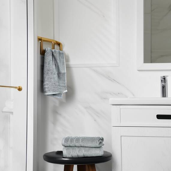 Tens Towels Handtücher, 100 % Baumwolle, leichteres Gewicht, schnell trocknend, 40,6 x 71,1 cm, super weich und saugfähig, perfekt für Bad und Küche, kühles Grau, 6 Stück