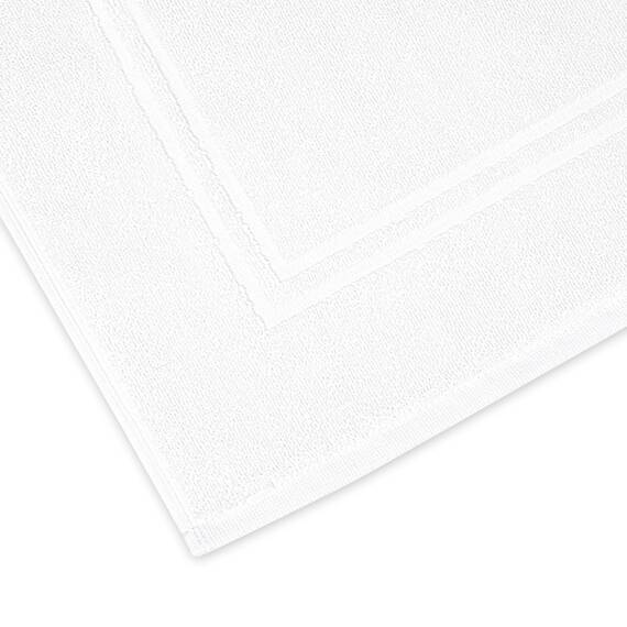 Tens Towels Badematten aus 100 % Baumwolle, 50,8 x 81,3 cm, super saugfähig, Premium-Bodentücher in Hotelqualität, luxuriös, weich und schnell trocknend, kein Badezimmerteppich, Weiß, 2 Stück
