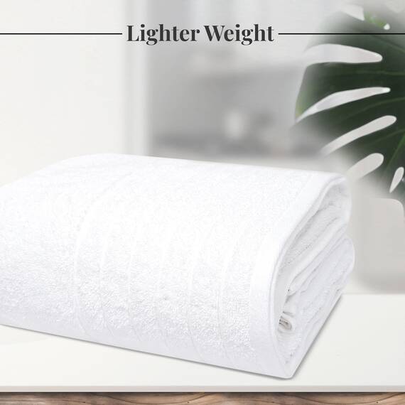Tens Towels Jumbo-Badetuch, 101,6 x 203,2 cm, extra groß und leicht, schneller zu trocknen, 100 % Baumwolle, super weich und saugfähig, perfekt zum Einwickeln, Weiß, 1 Stück