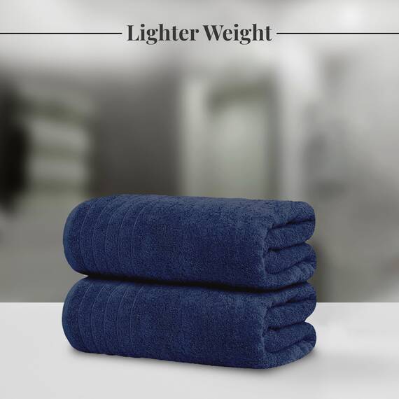Tens Towels Extra großes Badetuch-Set, 100 % Baumwolle, Jumbo-Größe 88,9 x 177,8 cm, geringes Gewicht, super saugfähig, übergroße Badetücher für Badezimmer, perfekt den täglichen Gebrauch (Marineblau)