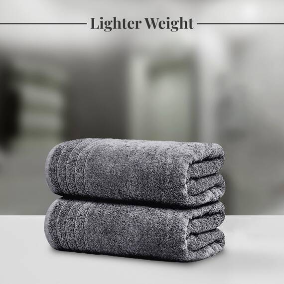Tens Towels 8-teiliges Handtuch-Set, 2 extra große Badetücher, 2 Handtücher, 4 Waschlappen, 100% Baumwolle, leichteres Gewicht, schneller zu trocknen, super saugfähig, perfektes