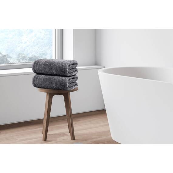Tens Towels Große Badetücher, 100% Baumwolle, 76,2 x 152,4 cm, extra große geringes Gewicht und super saugfähig, schnell trocknend, perfekte Badtücher für den täglichen Gebrauch (4 Stück) (dunkelgrau)