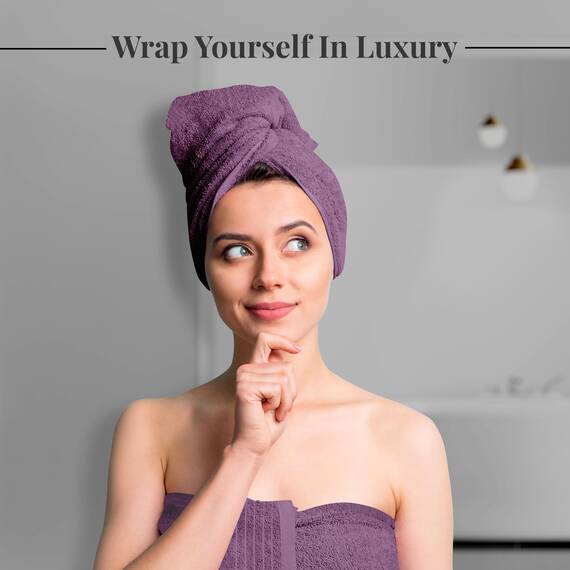 Tens Towels Extra große Badetücher, 76,2 x 152,4 cm, 100% Baumwolle, größeres und leichteres Gewicht, schnelles trocknen, super weich und saugfähig, perfekt für Badezimmer, 4 Stück, Lila