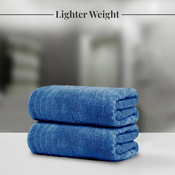 Tens Towels Große Badetücher, 100% Baumwolle, 76,2 x 152,4 cm, extra große Badetücher, Leichter und super saugfähig, schnell trocknend, perfekte Badetücher für den täglichen Gebrauch (4 Stück) (Blau)