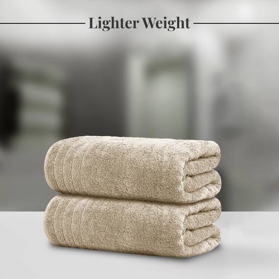 Tens Towels Große Badetücher, Badehandtücher, 100% Baumwolle, 76,2 x 152,4 cm, extra große Badetücher, Leichter, schneller zu trocknen, super saugfähig, perfekte Badetücher (4 Stück, Beige)
