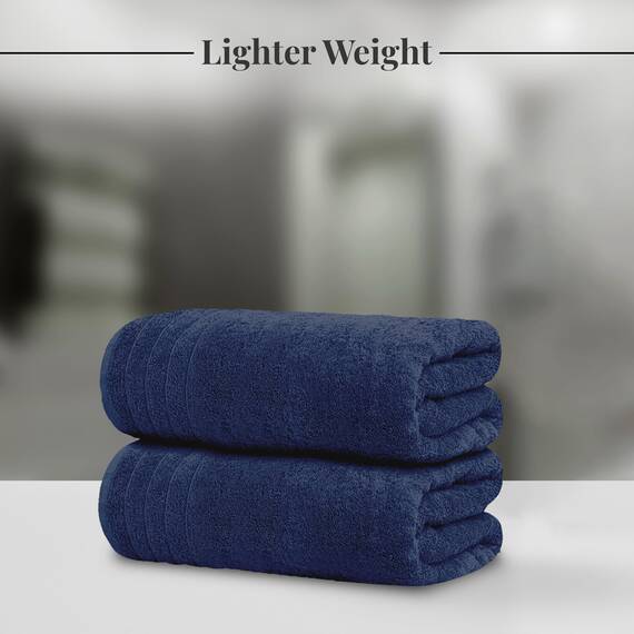 Tens Towels Große Badetücher, 100% Baumwolle, 76,2 x 152,4 cm, extra große Badetücher, leichteres Gewicht, schneller zu trocknen, super saugfähig, perfekte Badetücher (4 Stück, Marineblau)